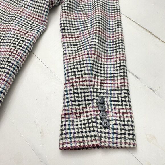 Talbots Notched Collar Single Breasted Wool Blend Houndstooth Blazer size 10 - Picture 14 of 14